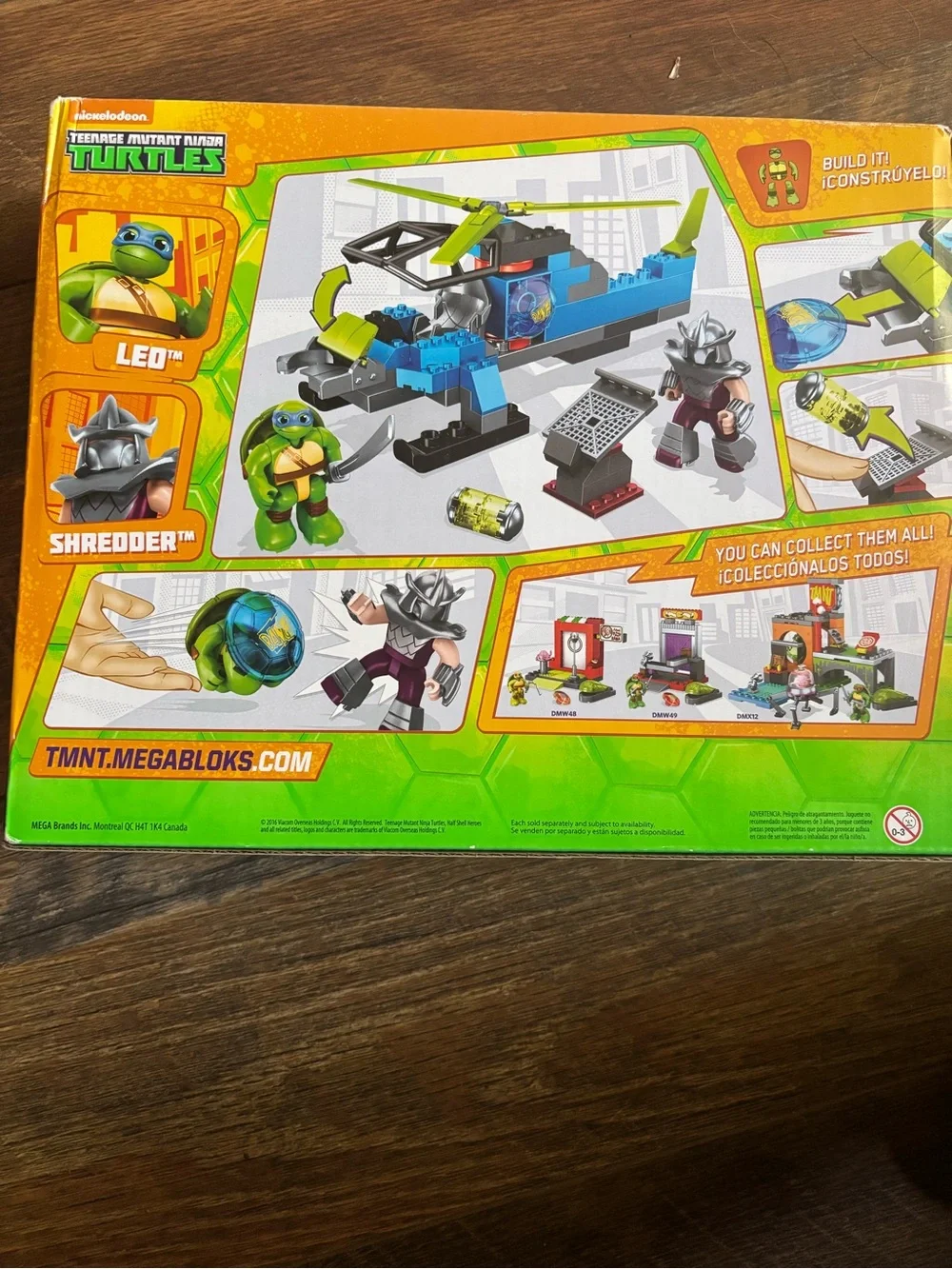 2016 Turtle Chopper Ninja Turtle Leo Shredder Mega Blox New-HTF